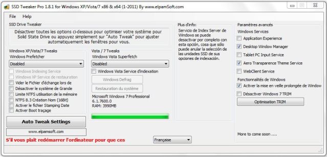 SSD Tweaker