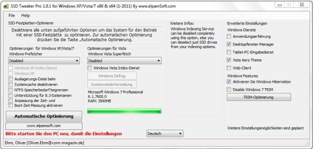SSD Tweaker