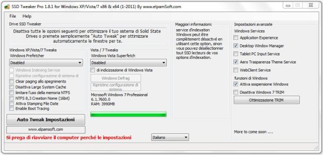 SSD Tweaker